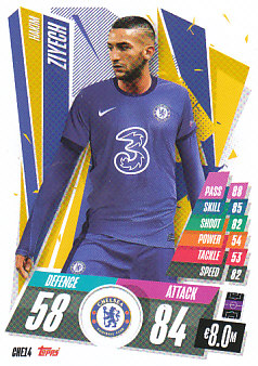 Hakim Ziyech Chelsea 2020/21 Topps Match Attax CL #CHE14